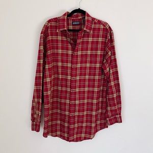 Land's End Long Flannel Button Down